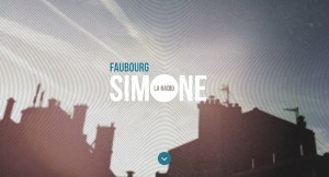 Landing page du site de la web radio parisienne Faubourg Simone