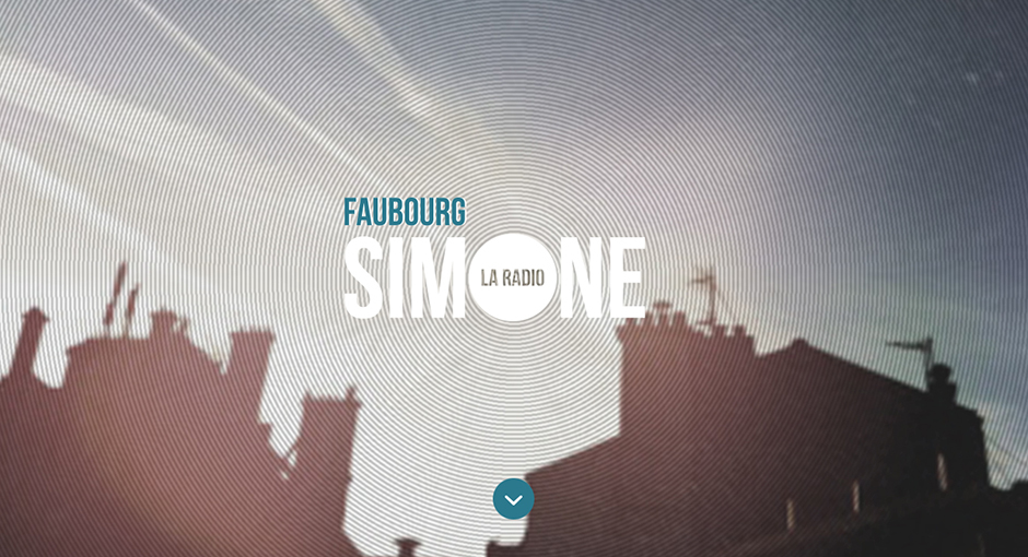 Landing page du site de la web radio parisienne Faubourg Simone